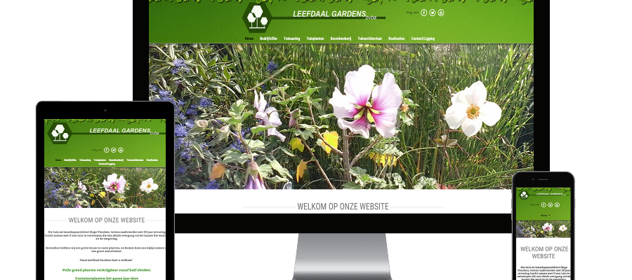 Webking portfolio Leefdaal Gardens