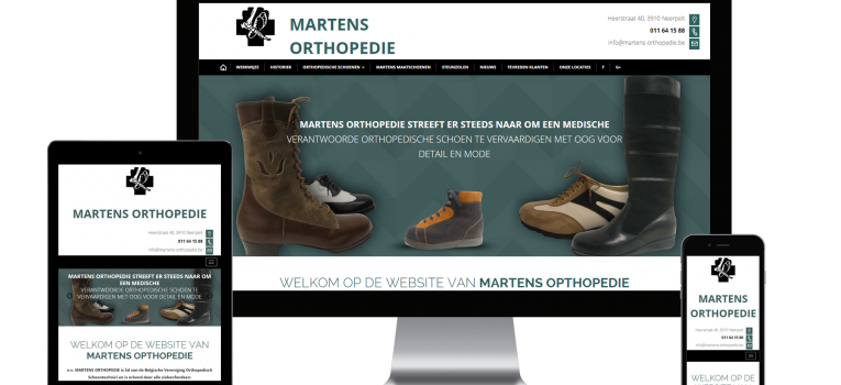 Webking portfolio Martens Orthopedie